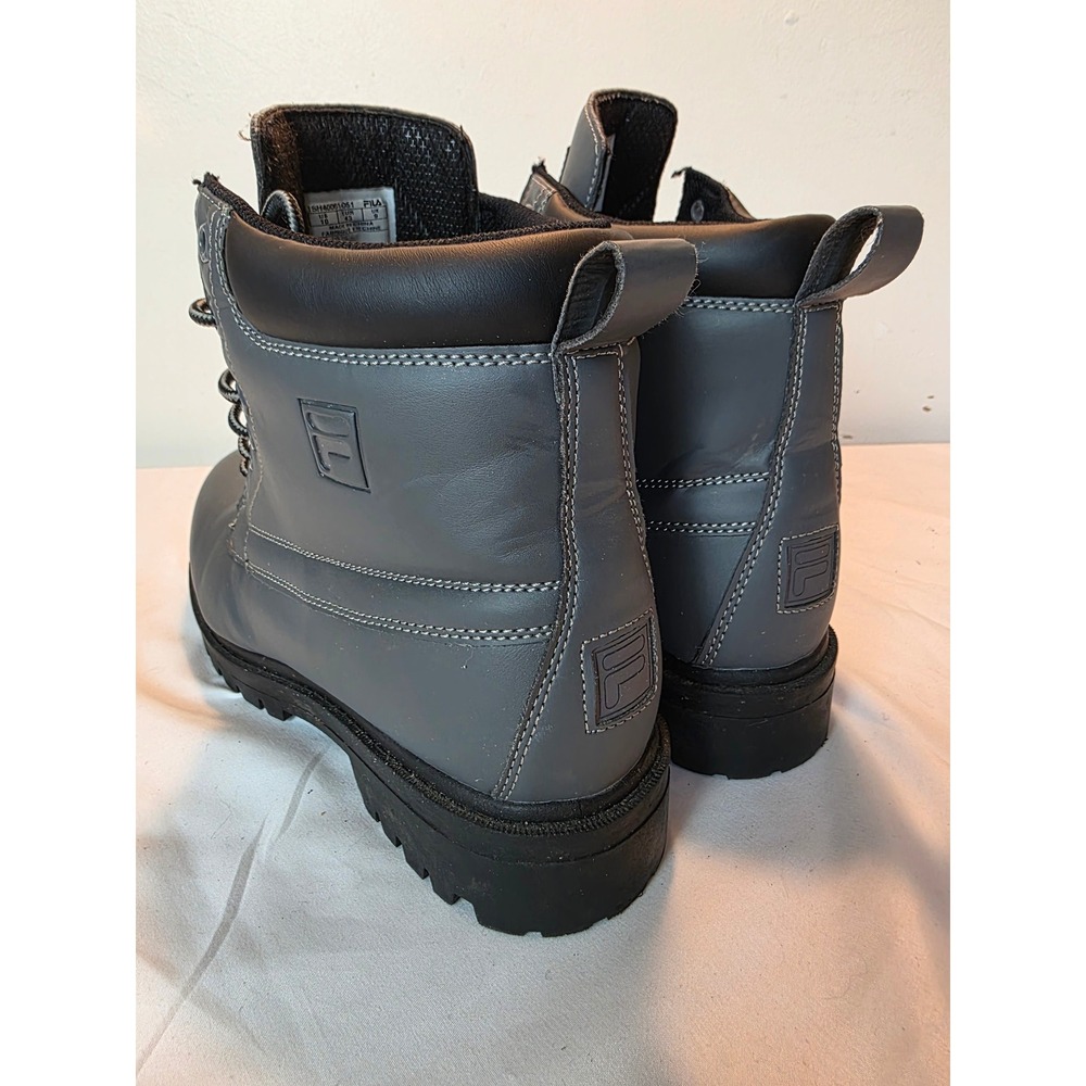 Fila Edgewater 12 Mens Boots Dark Gray Lace Up Ankle Lug Sole 1SH40061-051 US 10 - Picture 5 of 15